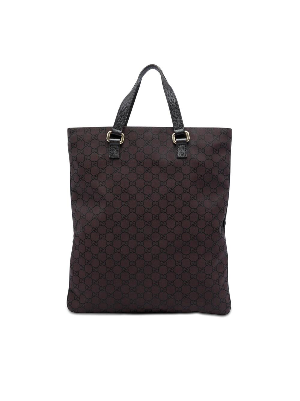 Gucci Gg Nylon Tote Pre-Loved Dark #361893G48B